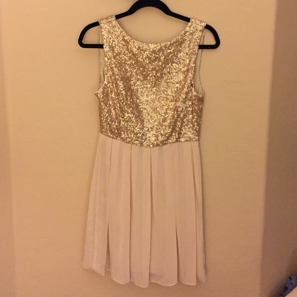 Arden B Gold Sequin Dress