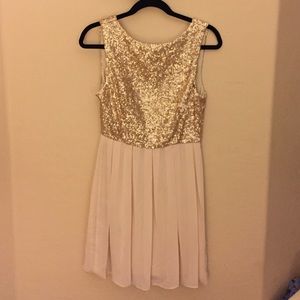 Arden B Gold Sequin Dress