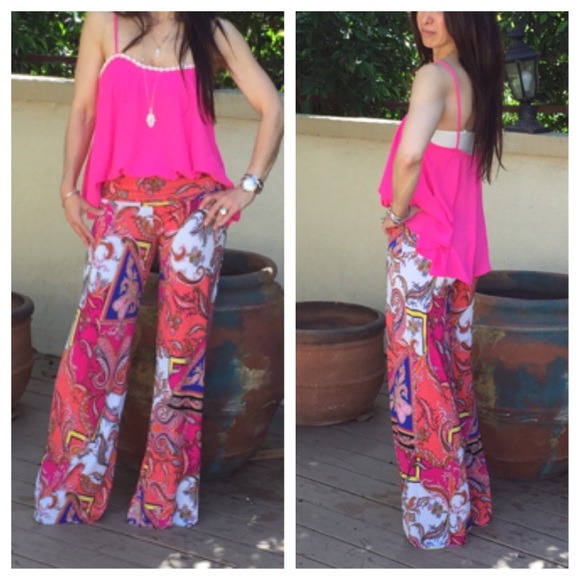 🔴Wide  leg fold waist pants - Picture 2 of 4