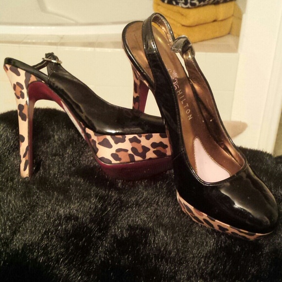 Paris Hilton Black Leopard Print