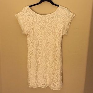Love Fire Cream Lace Dress