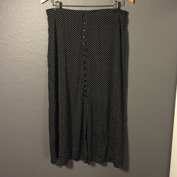 Vintage polka dot midi skirt