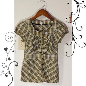 Button Flannel Top