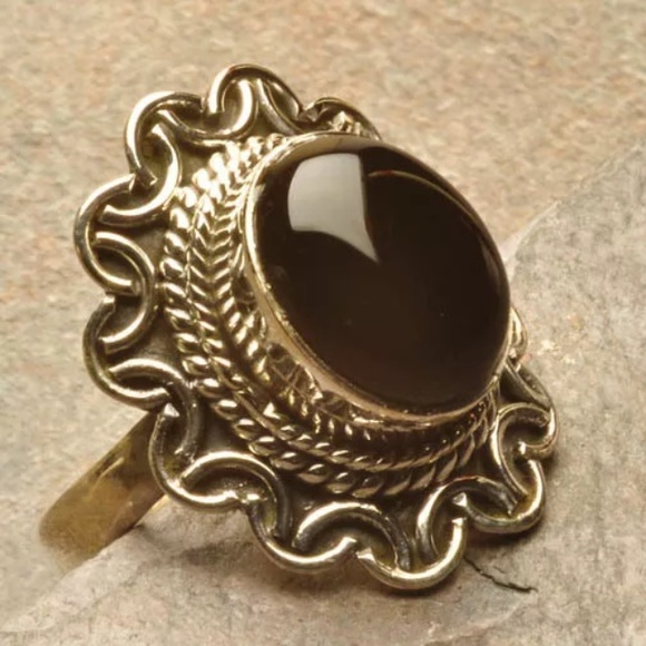 925 Black Onyx Ring