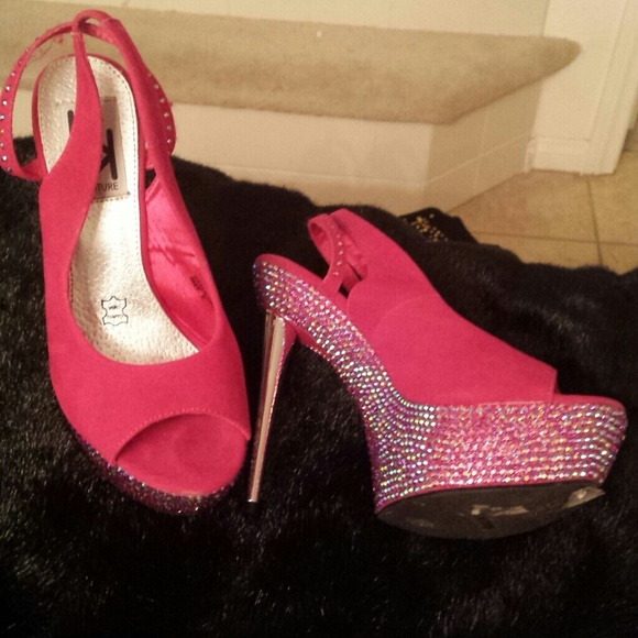 Kouture Pink Bling Stilettos