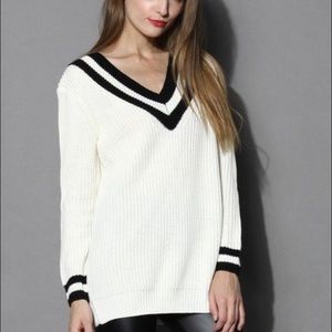 Bloggers favorite tennis v neck sweater