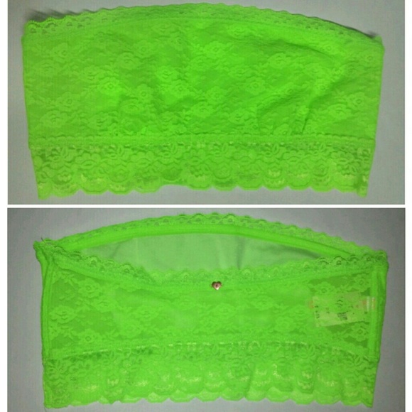 NWT Victoria's Secret PINK Bandeau Bra Neon