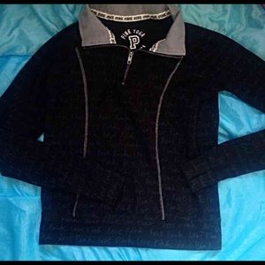 Vs pink quart zip sweater
