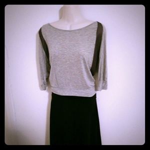 Grey Shirt with Sheer Sides
