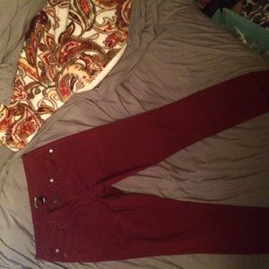 Express OXBLOOD Jeggings