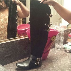 Black Thigh High Boot