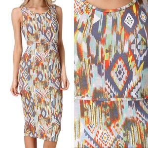 SLEEVELESS MIDI BODY CON DRESS