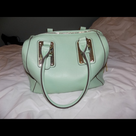 Mint green purse