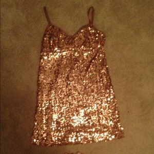 Gold sequin dress