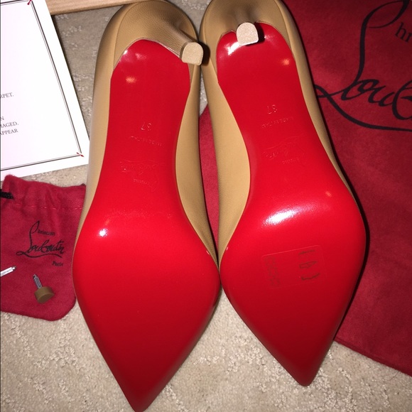 💯 Authentic Christian Louboutin Pigalle Nats Sz 7 - Picture 2 of 4