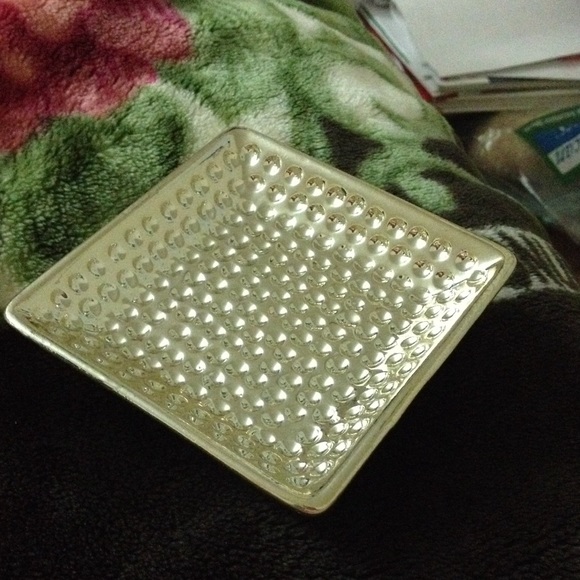 Tea light candle holder with golden tray - Picture 4 of 4