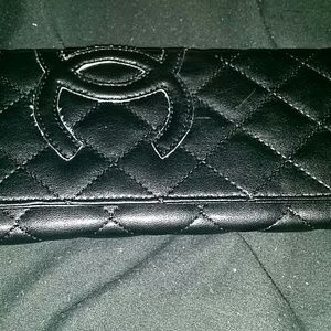Chic Black Quilted Wallet