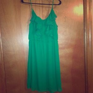 Ruffled Green dress