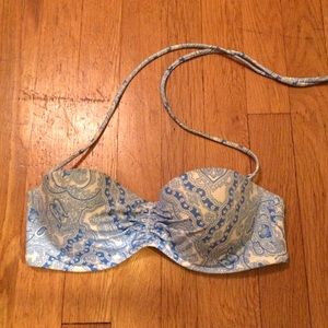 Sky Blue Paisley Victoria's Secret Push-up Bandeau