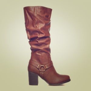 👢 Shoedazzle Judy brown slouch boots (size 7.5)