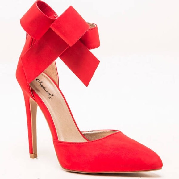 NIB Oversized bow stiletto high heel pump US 5-10 - Picture 2 of 4