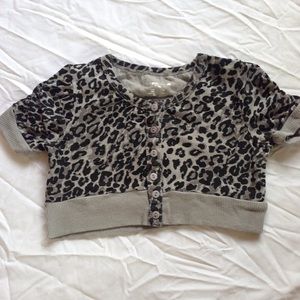 Toddler girls Crop button down top