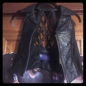 Genuine Leather Vintage Cropped Vest