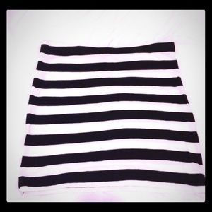 Black & White Stripe Skirt
