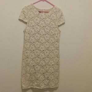 Lace shift dress