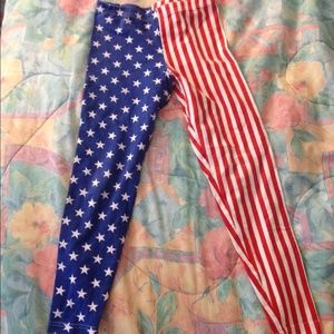 American apparel flag leggings