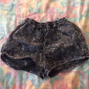 American apparel acid wash running shorts