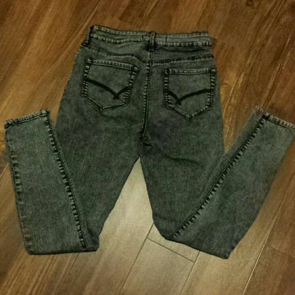 Bullhead high waisted acid-wash jeggings sz 1 - Picture 2 of 2