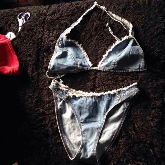 Blue jean bikini!