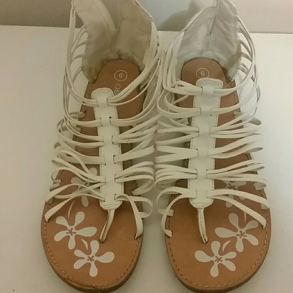 White Gladiator Sandals