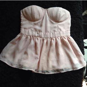 Cute pink peplum top!SOLD