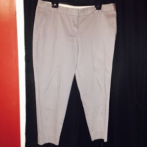Light gray cropped chinos