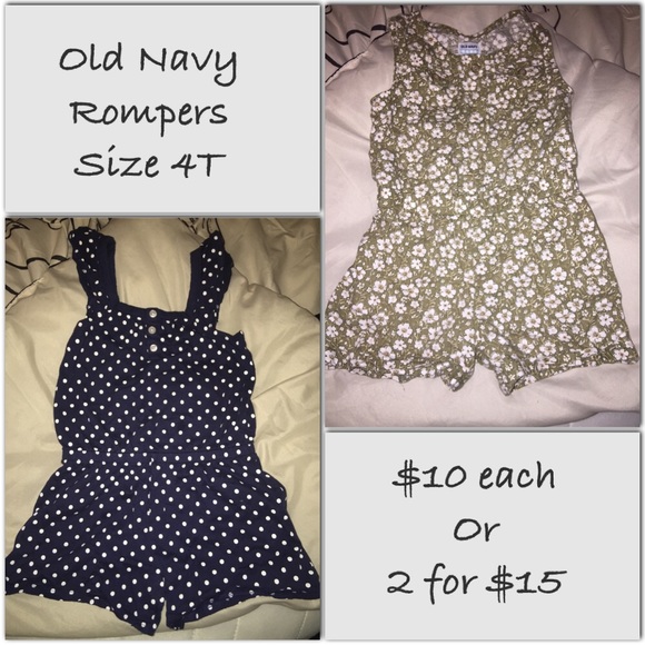 Old Navy Other - Old Navy Rompers for toddler girls