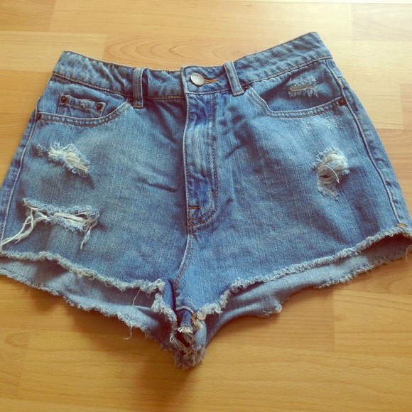High Rise Denim Shorts