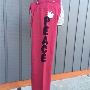 "Peace" sweat pants