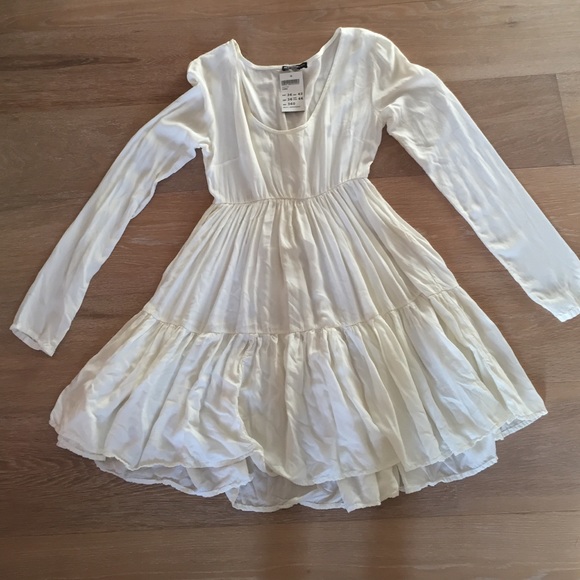 Cream, long-sleeve Brandy Melville dress