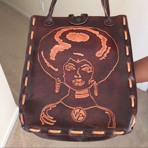 Leather Afrocentric Handbag