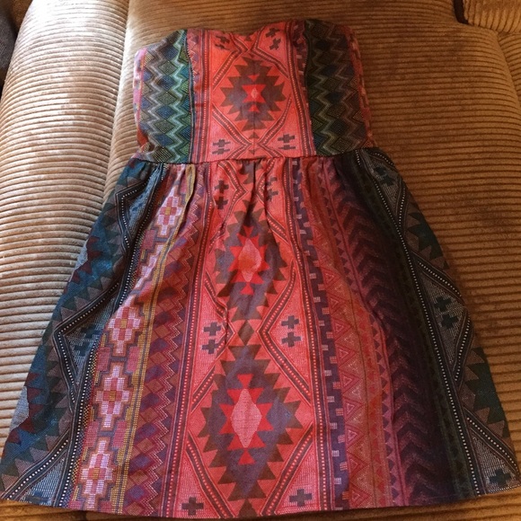 Aztec print tune dress