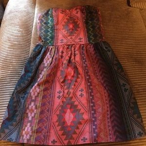 Aztec print tune dress