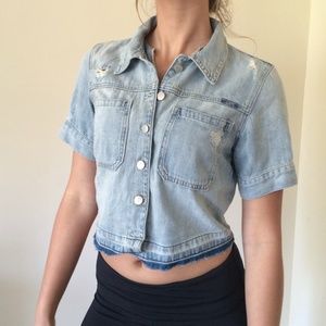 Guess short sleeve jean jacket
