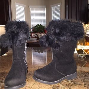 Black suede boots toddler