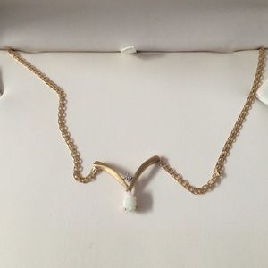 Gold and opal necklace