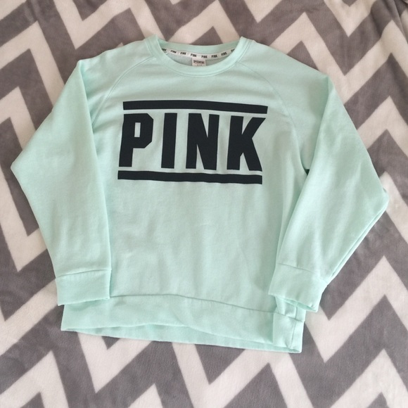 VS PINK Mint Crewneck Hoodie
