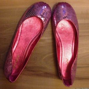 Pink ballet flats