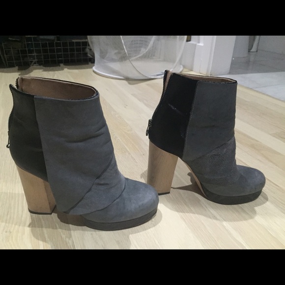 LD Tuttle Leather-Blend Overhang Ankle Boots