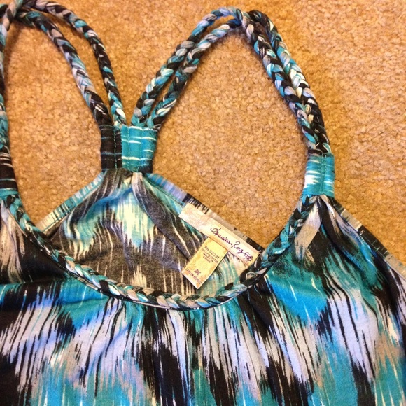 Blue/black printed tank - Picture 3 of 4